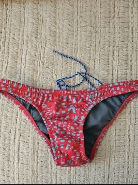 Jolyn X Mayllce European Style Women's Bikini Bottoms with Blue Accents